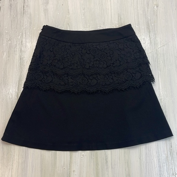 CAbi Soirée Black Lace A-Line Skirt Sz 6 - Picture 8 of 12